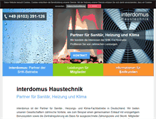 Tablet Screenshot of interdomus.de